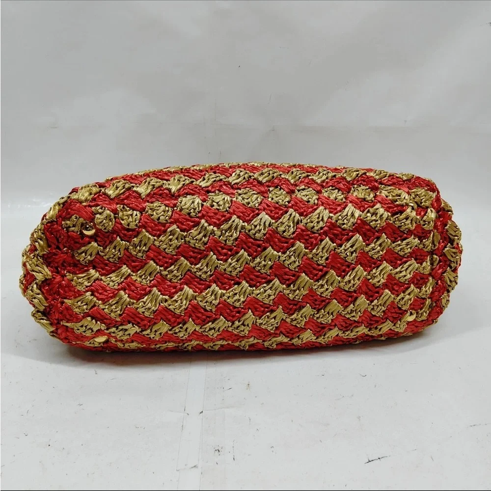 Authentic Prada Red Straw Bag 3129686 - Picture 5 of 9